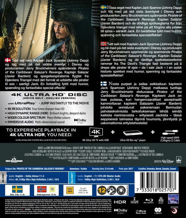 Pirates of the Caribbean: Salazar's Revenge (4K Ultra HD + Blu-ray)