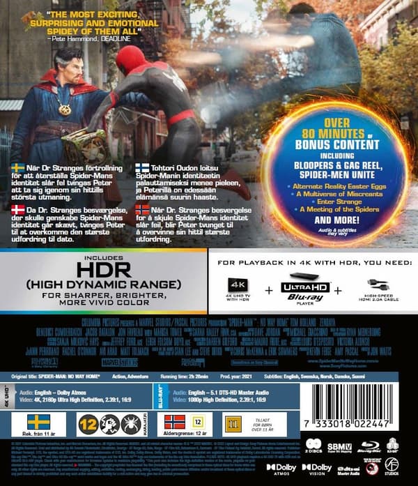 Spider-Man: No Way Home (4K Ultra HD + Blu-ray)