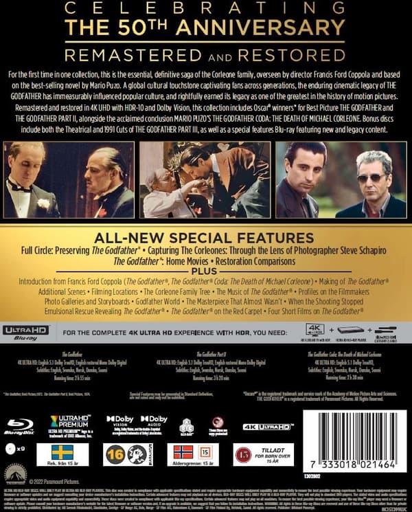 The Godfather Trilogy (4K Ultra HD + Blu-ray)