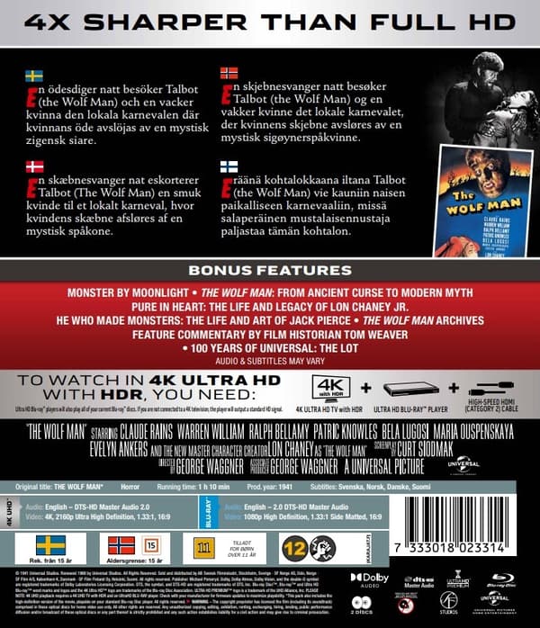 The Wolf Man (4K Ultra HD + Blu-ray)