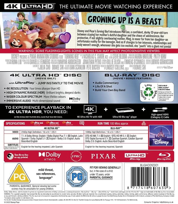 Turning Red (4K Ultra HD + Blu-ray) (Import)