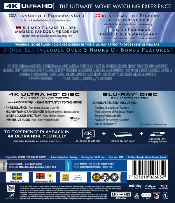 Avatar: The Way of Water (4K Ultra HD + Blu-ray) (3 disc)