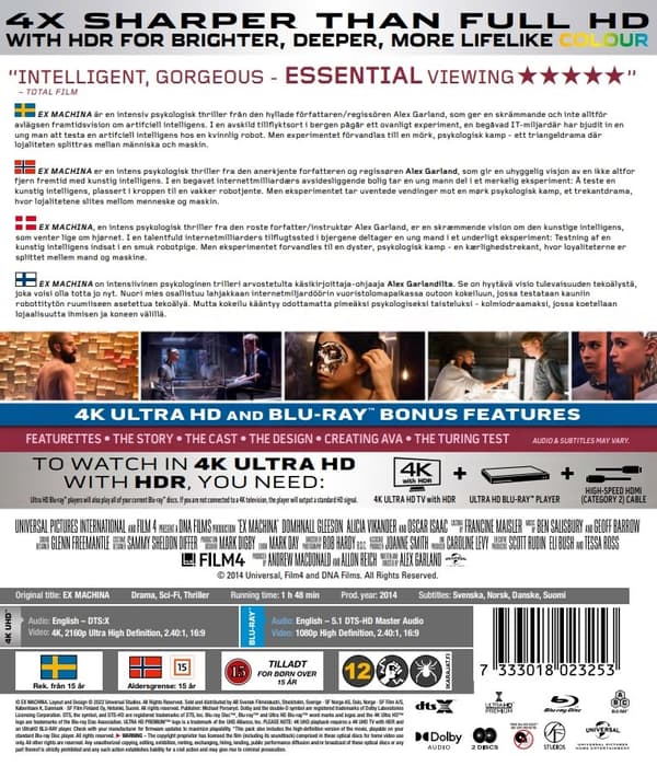 Ex Machina (4K Ultra HD + Blu-ray)
