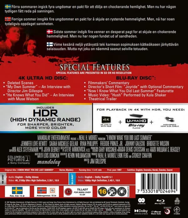 I Know What You Did Last Summer (4K Ultra HD + Blu-ray)