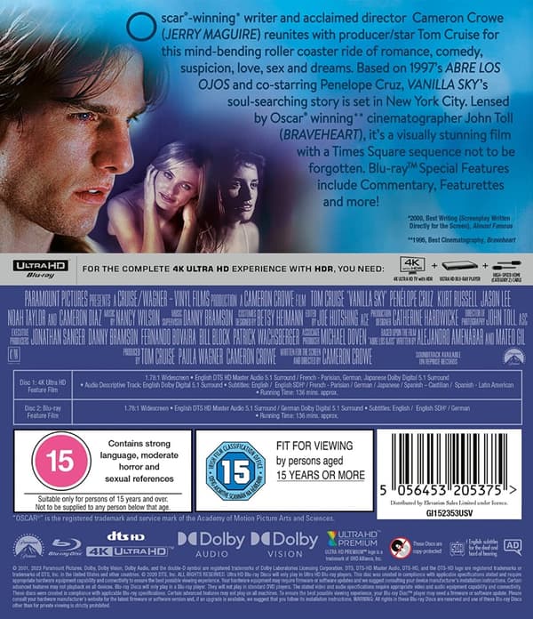 Vanilla Sky (4K Ultra HD + Blu-ray) (Import)