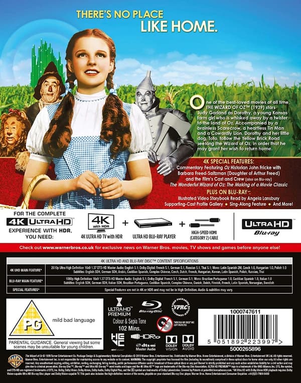 Wizard of Oz (4K Ultra HD + Blu-ray) (2 disc) (Import)