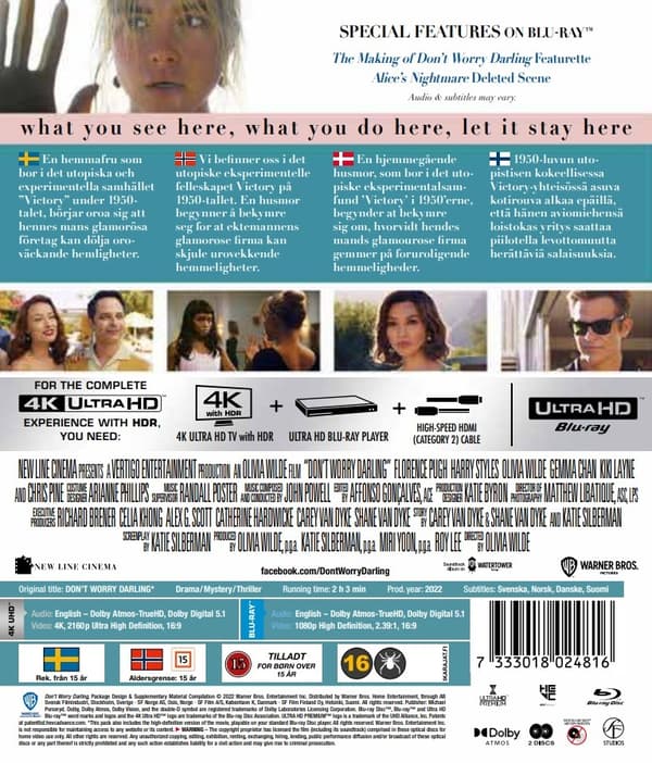 Don't Worry Darling (4K Ultra HD + Blu-ray)