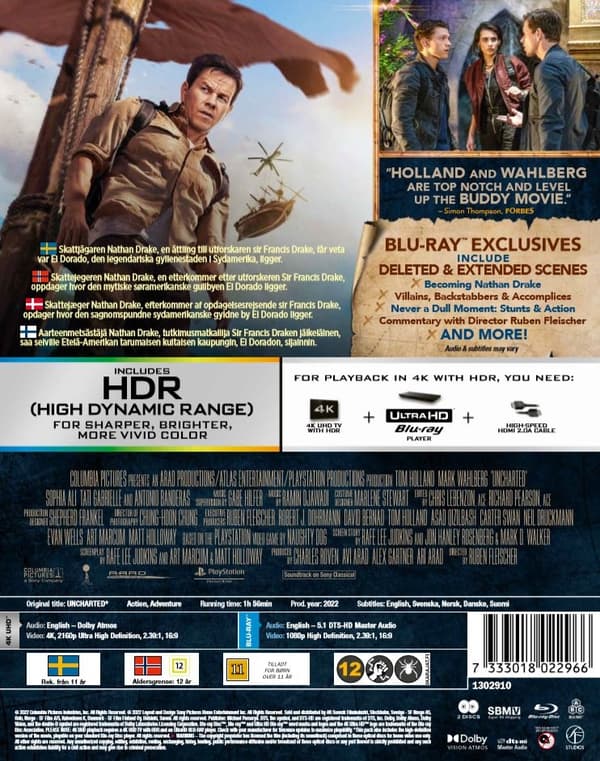 Uncharted - Limited Steelbook (4K Ultra HD + Blu-ray)