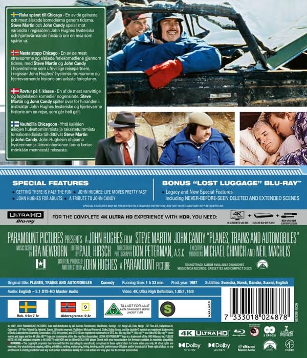 Planes, Trains & Automobiles (4K Ultra HD + Blu-ray)