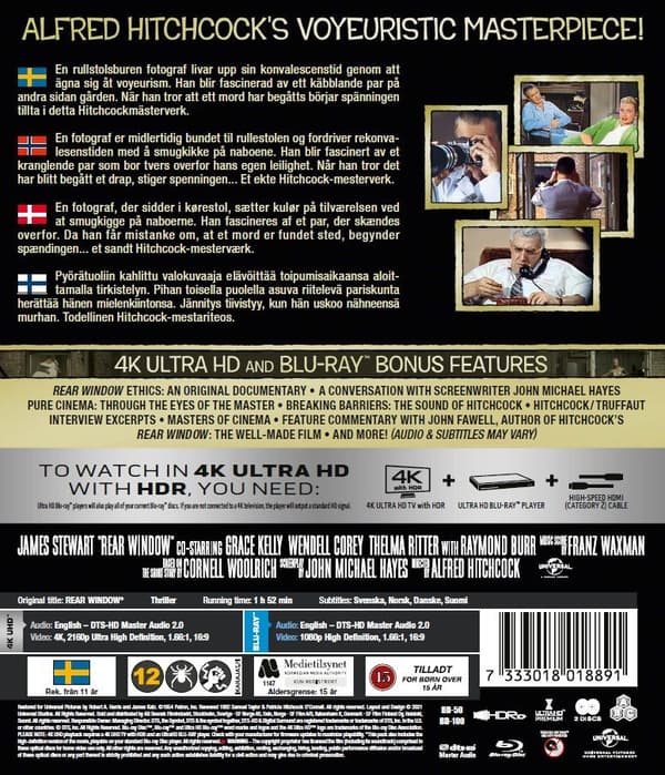 Rear Window (4K Ultra HD + Blu-ray)