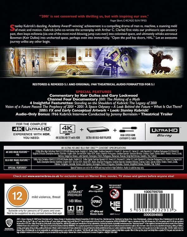 2001 - A Space Odyssey (4K Ultra HD + Blu-ray) (Import)