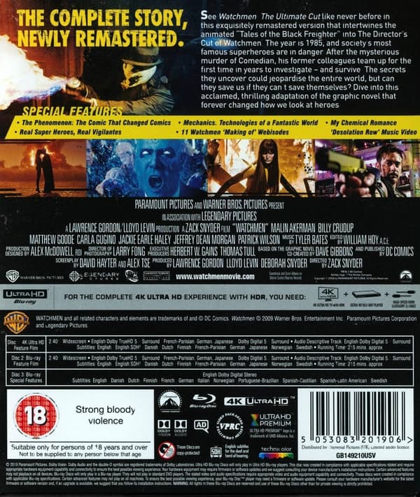 Watchmen: The Ultimate Cut (4K Ultra HD + Blu-ray) (3 disc) (Import)
