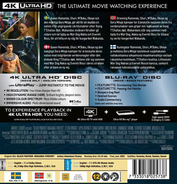 Black Panther: Wakanda Forever (4K Ultra HD + Blu-ray)