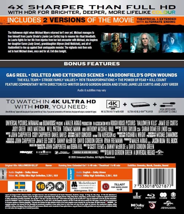 Halloween Kills (4K Ultra HD + Blu-ray)
