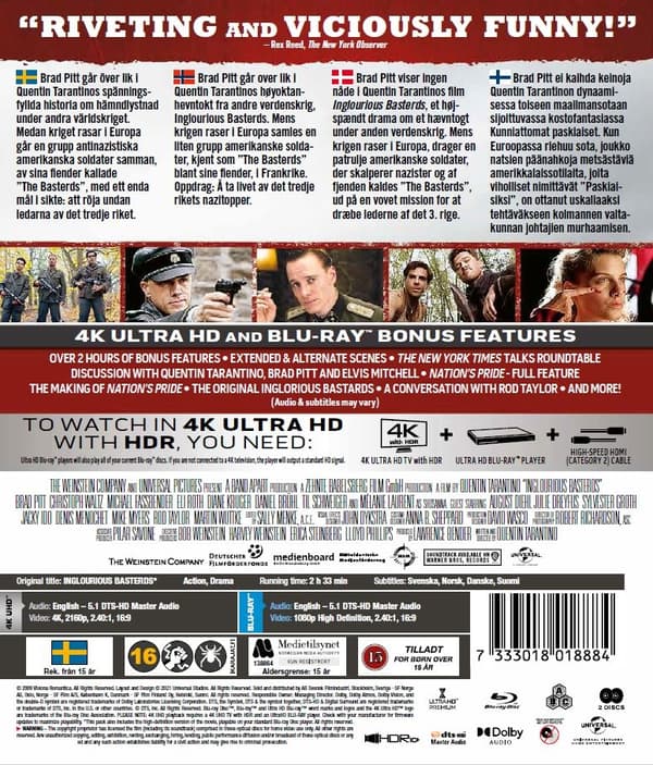 Inglourious Basterds (4K Ultra HD + Blu-ray)