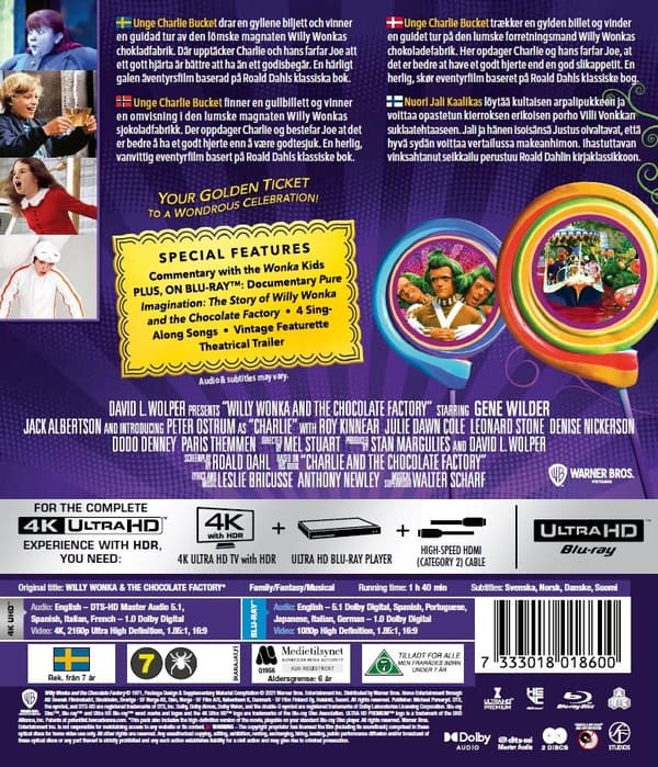 Willy Wonka & The Chocolate Factory (4K Ultra HD + Blu-ray)