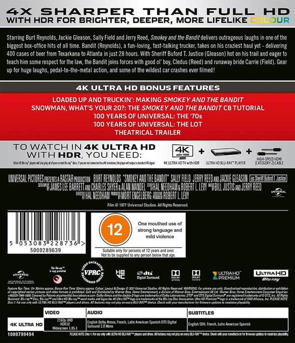 Smokey and the Bandit (4K Ultra HD + Blu-ray) (Import)