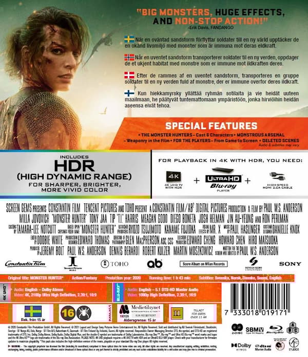 Monster Hunter (4K Ultra HD + Blu-ray)