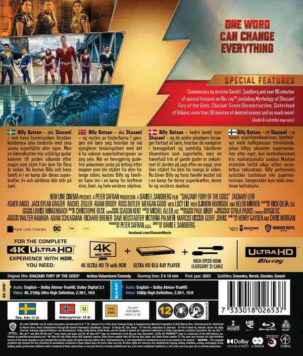 Shazam! Fury of the Gods (4K Ultra HD + Blu-ray)