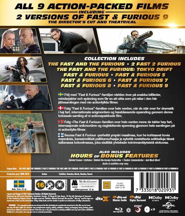 Fast & Furious 1-9 (Blu-ray)