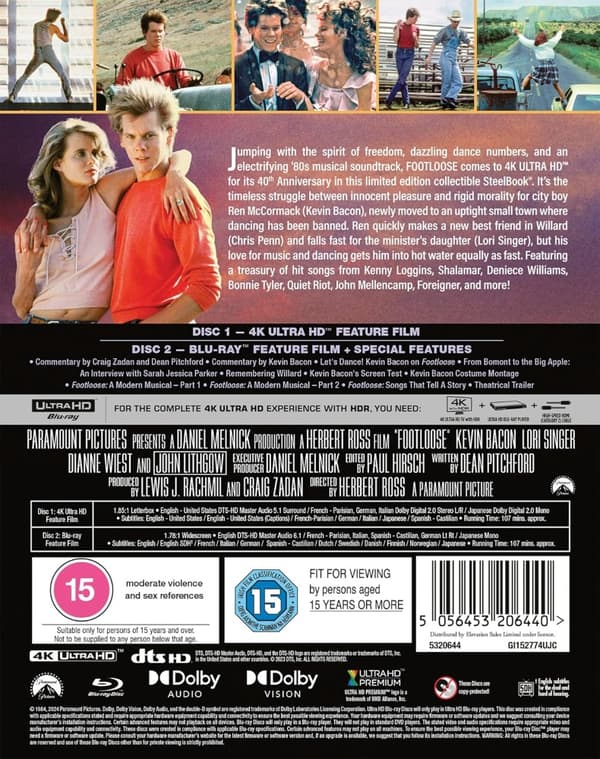 Footloose - Limited Steelbook (4K Ultra HD + Blu-ray) (Import)