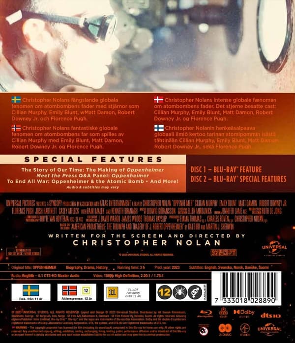 Oppenheimer (Blu-ray) (2 disc)