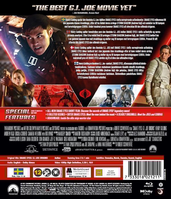 Snake Eyes: G.I. Joe Origins (Blu-ray)