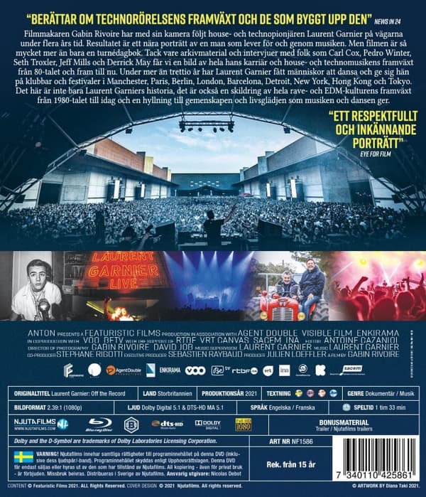 Laurent Garnier: Off the Record (Blu-ray)