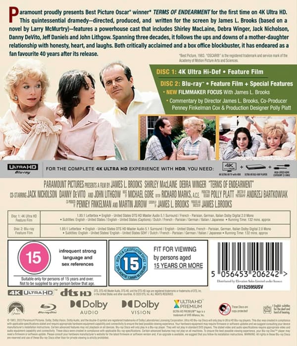 Terms of Endearment (4K Ultra HD + Blu-ray) (Import)