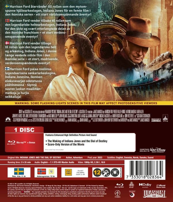 Indiana Jones And The Dial Of Destiny (Blu-ray)
