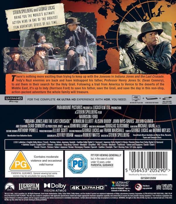 Indiana Jones and the Last Crusade (4K Ultra HD) (Import)