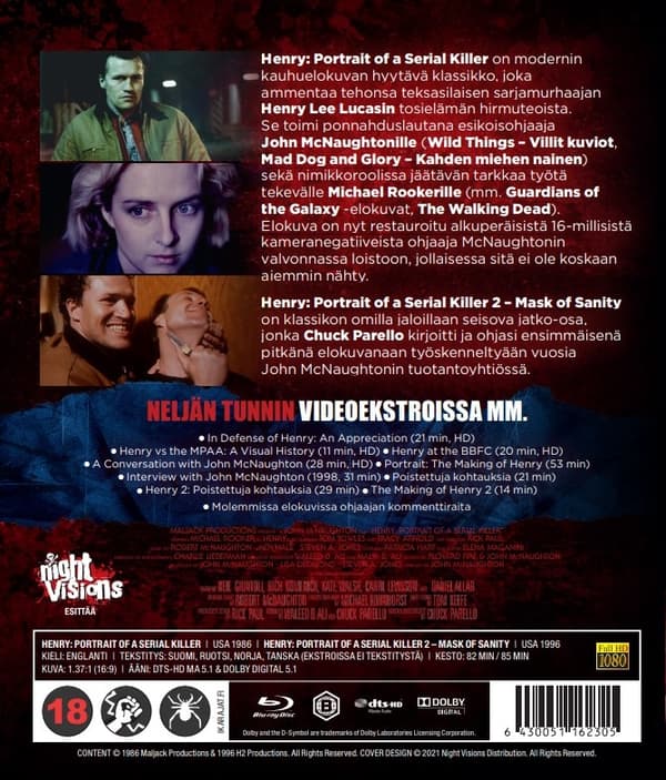 Henry Lee Lucas: Sarjamurhaaja 1 & 2 (Blu-ray)
