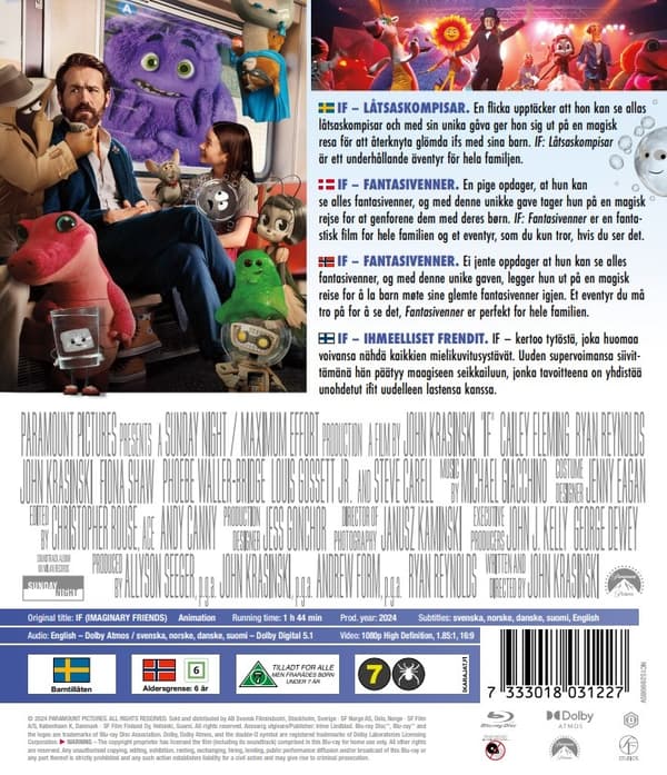 IF: Ihmeelliset Frendit (Blu-ray)