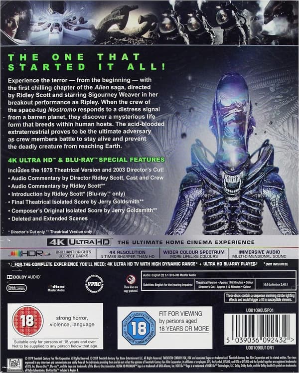 Alien (4K Ultra HD + Blu-ray) (Import)