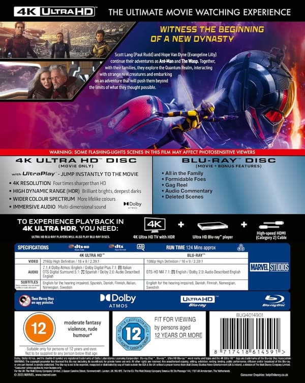 Ant-Man and the Wasp: Quantumania (4K Ultra HD + Blu-ray) (Import)