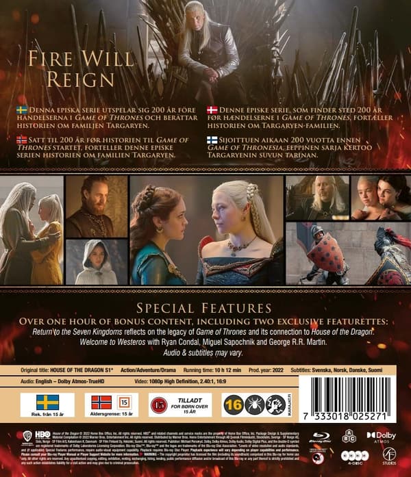 House of the Dragon - Kausi 1 (Blu-ray) (4 disc)
