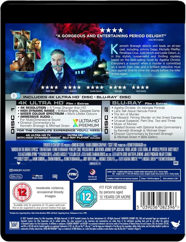 Murder On the Orient Express (4K Ultra HD + Blu-ray) (Import)