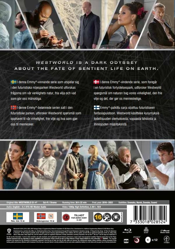 Westworld - Sæson 1-4 (Blu-ray) (12 disc)