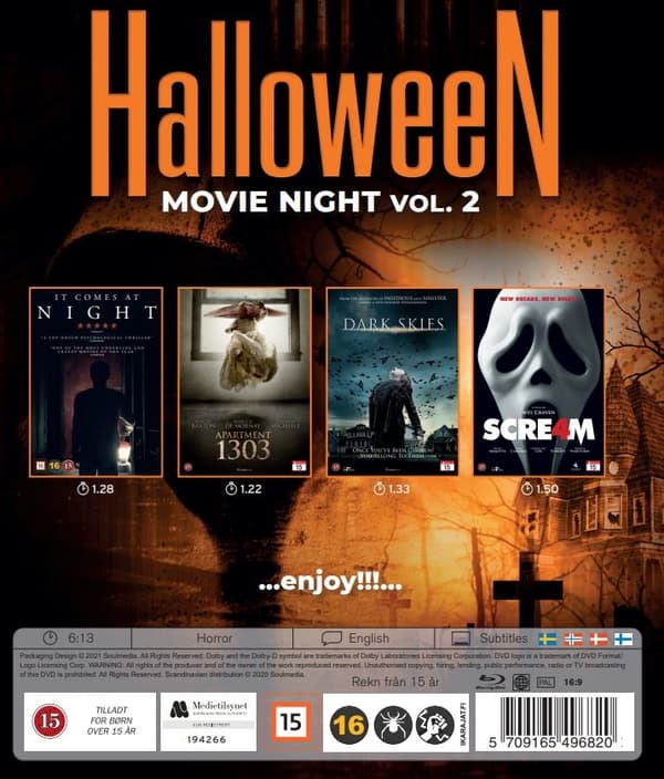 Halloween Movie Night: Vol 2 (Blu-ray) (4 disc)