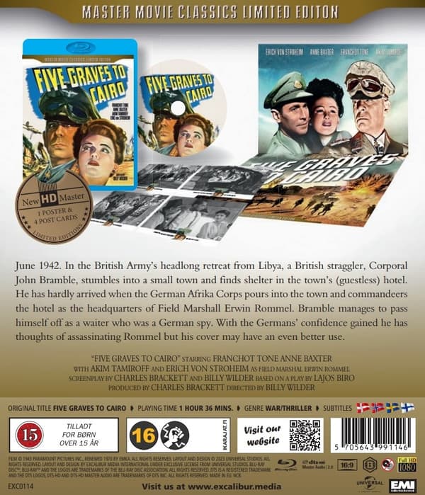 Five Graves to Cairo - Limited Edition (Blu-ray)