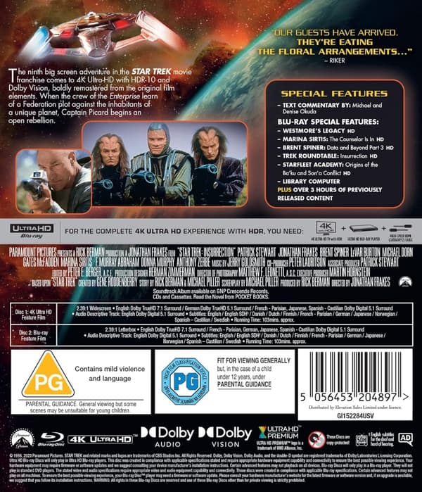Star Trek IX - Insurrection (4K Ultra HD + Blu-ray) (Import)