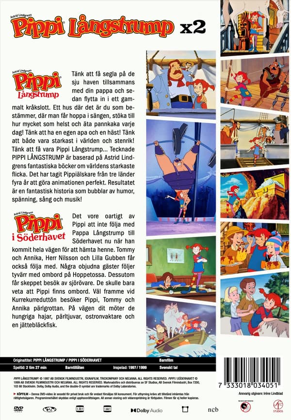 Pippi Långstrump, Pippi i Söderhavet (DVD)