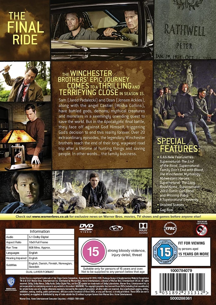 Supernatural Season 15 Import CDON
