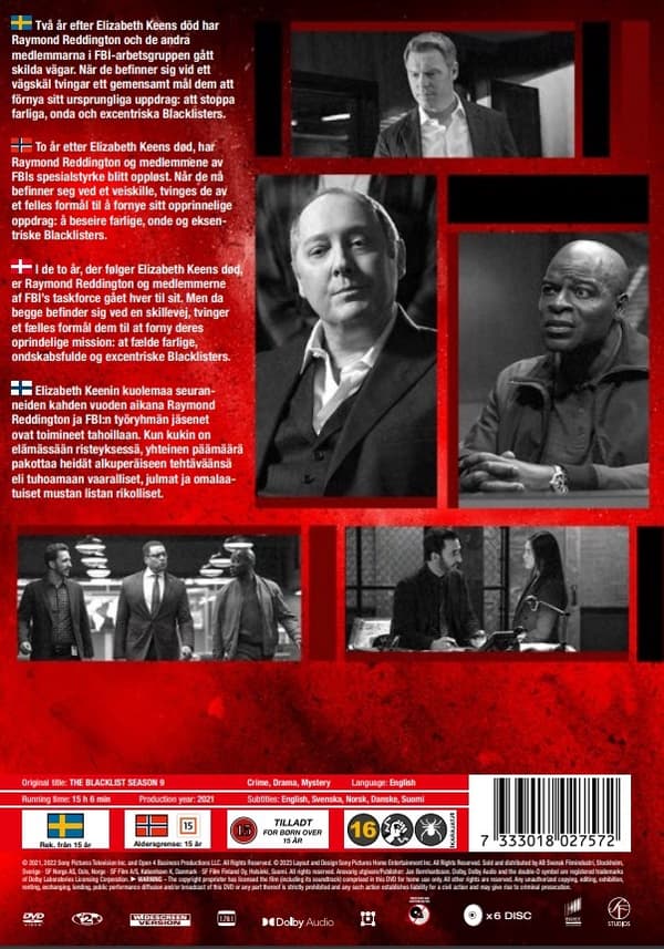 The Blacklist - Säsong 9 (6 disc)