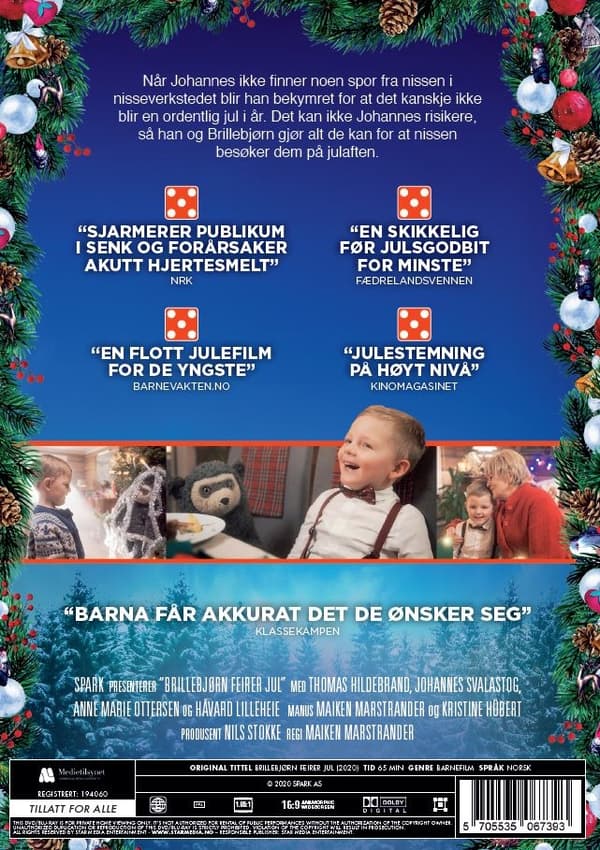 Brillebjørn feirer jul