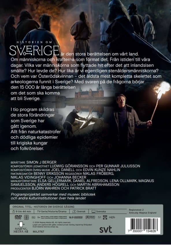 Historien Om Sverige - Kausi 1 (5 disc)