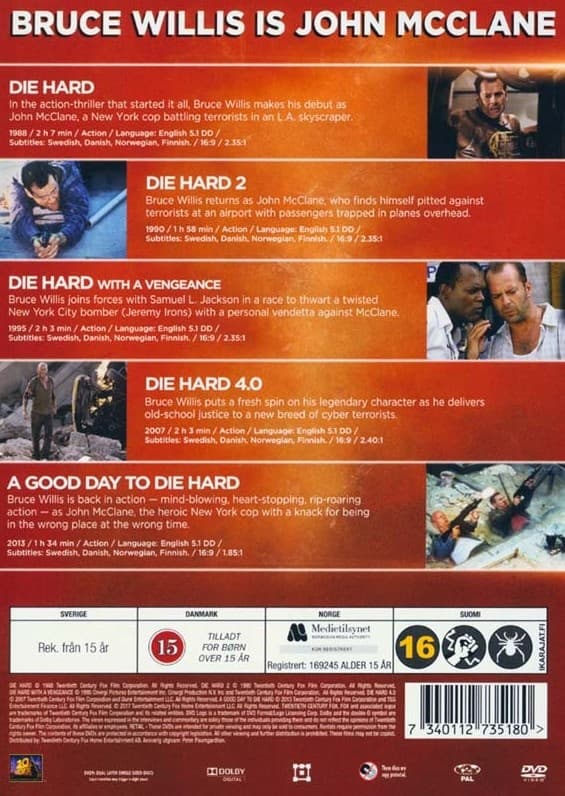 Die Hard 1-5 (5 disc)