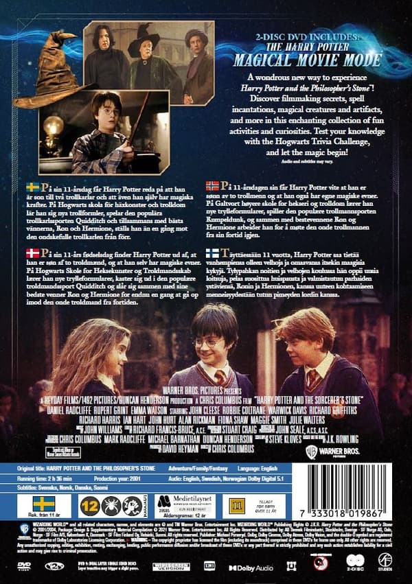 Harry Potter and the Philosophers Stone - 20th Anniversary Edition (2 disc)