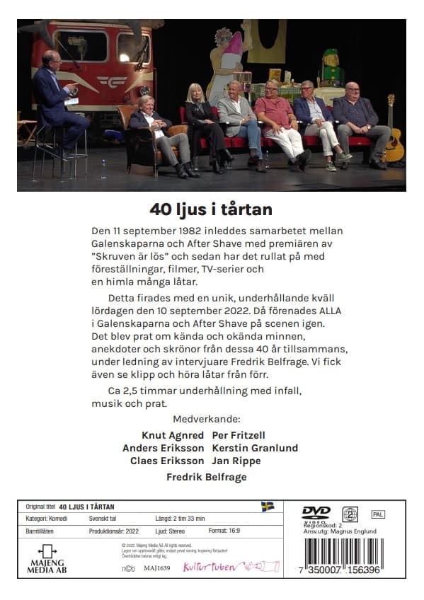 Jubileums DVD + Jubileumsprogram 40 Ljus i tårtan
