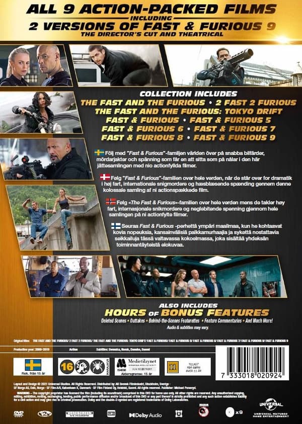 Fast & Furious 1-9